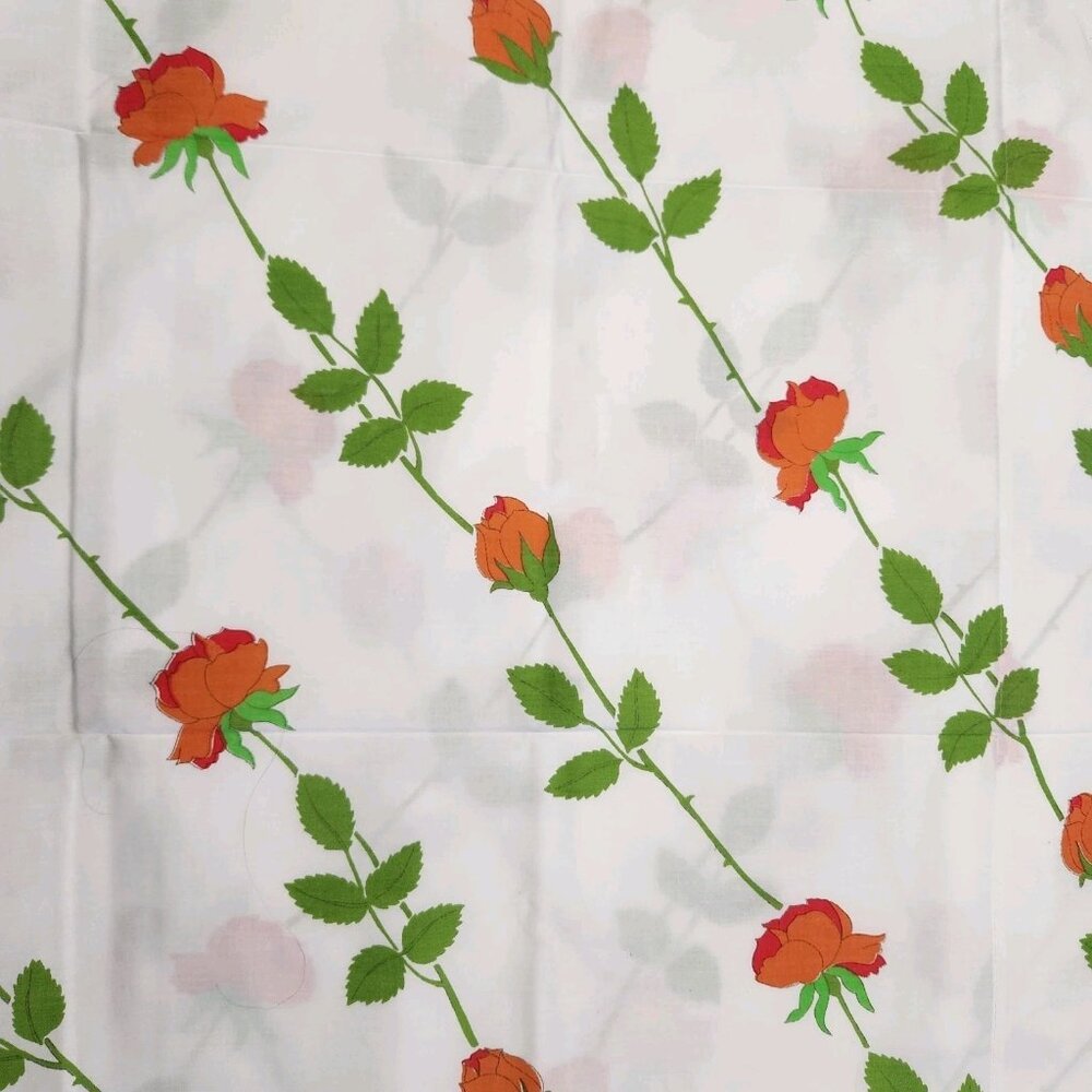 Vintage Wamsutta Ultracale Twin Flat Sheet Dior Rose No Iron 66 x 104